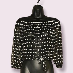 Brand new Off shoulder daisy crop top